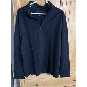 Reebok Mens Black Half-Zip Pullover Sweatshirt L